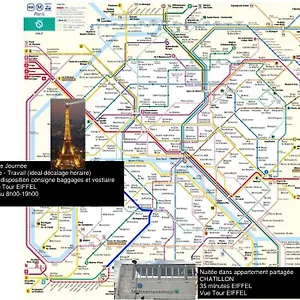  Séjour chez l'habitant Eiffel Citea Access Dayroom Espace Sans Nuitee Et Partagee Chatillon Nuitee -- Repos Journee Ou Espace Travail 8-19h Proche Tour Eiffel Ou Usage Bureau A L'heure En Journee -- Nuitee Chatillon Avenue